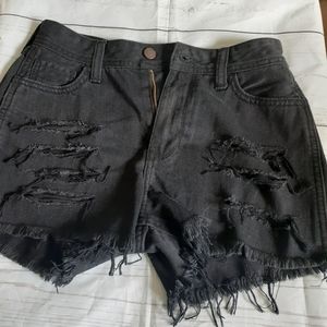 Hollister black denim shorts nwot